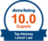 Logo Recognizing The Consumer Law Group, P.C.'s affiliation with Avvo Lemon Law